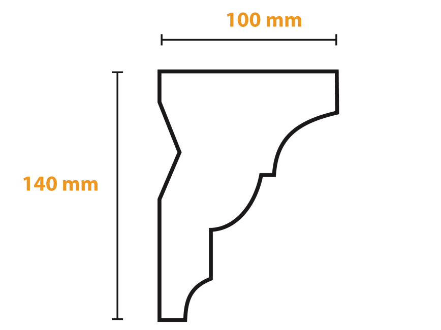 Listwa do zabudowy karnisza KX6 #6